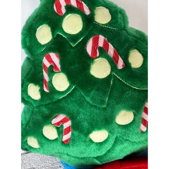 VTG KMART Plush Christmas Tree Holiday Decoration Candy Cane Ornaments - Picture 2 of 8